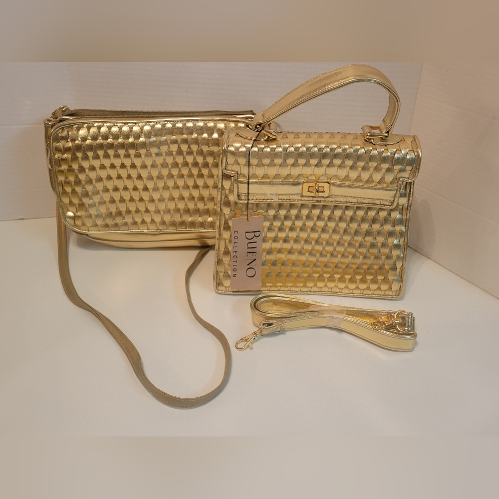 GOLD WOVEN HANDBAGS